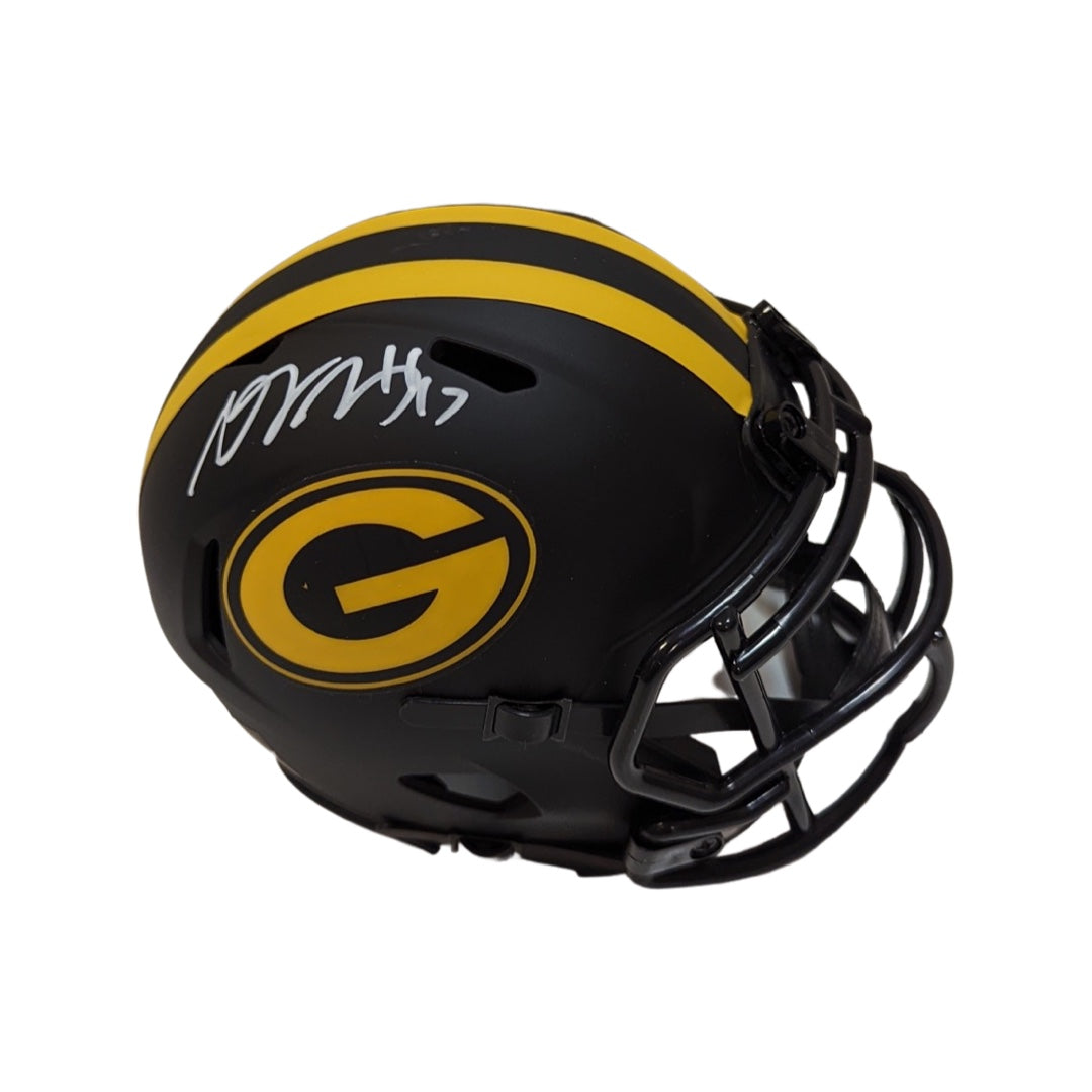 Davante Adams Autographed Green Bay Packers Eclipse Mini Helmet JSA