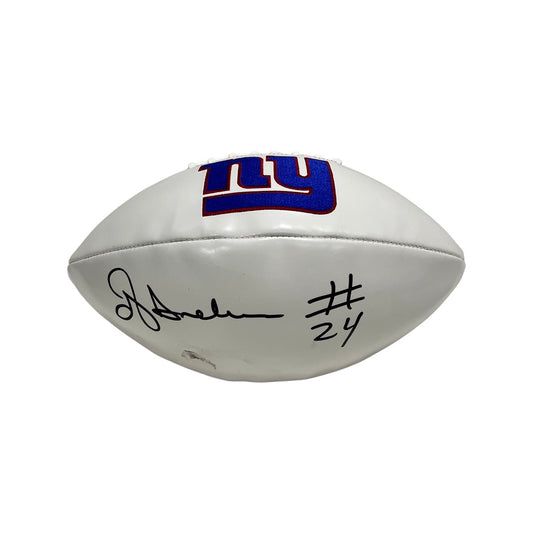 OJ Anderson Autographed New York Giants White Panel Logo Football JSA