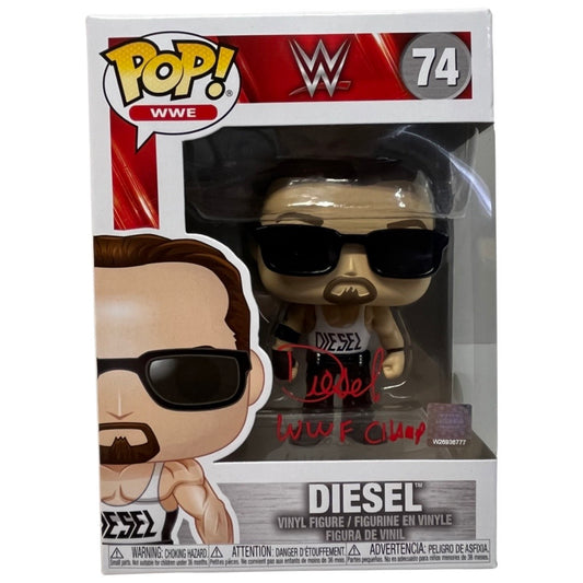 Kevin Nash Autographed Diesel WWE Funko Pop “WWF Champ” Inscription Red Ink Steiner CX