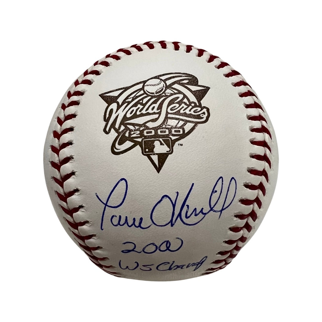 Paul O’Neill Autographed New York Yankees 2000 World Series Logo Baseball “2000 WS Champ” Inscription JSA