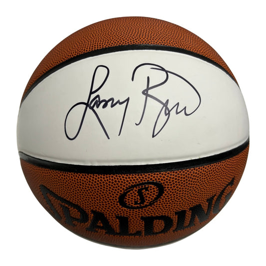 Larry Bird Autographed Boston Celtics Spalding White Panel Basketball Steiner CX