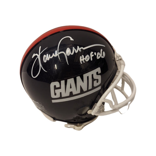 Harry Carson Autographed New York Giants Old School Mini Helmet “HOF 06” Inscription JSA