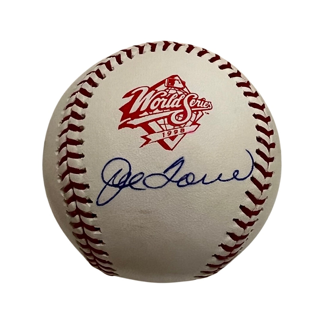 Joe Torre Autographed New York Yankees 1998 World Series Logo Baseball JSA