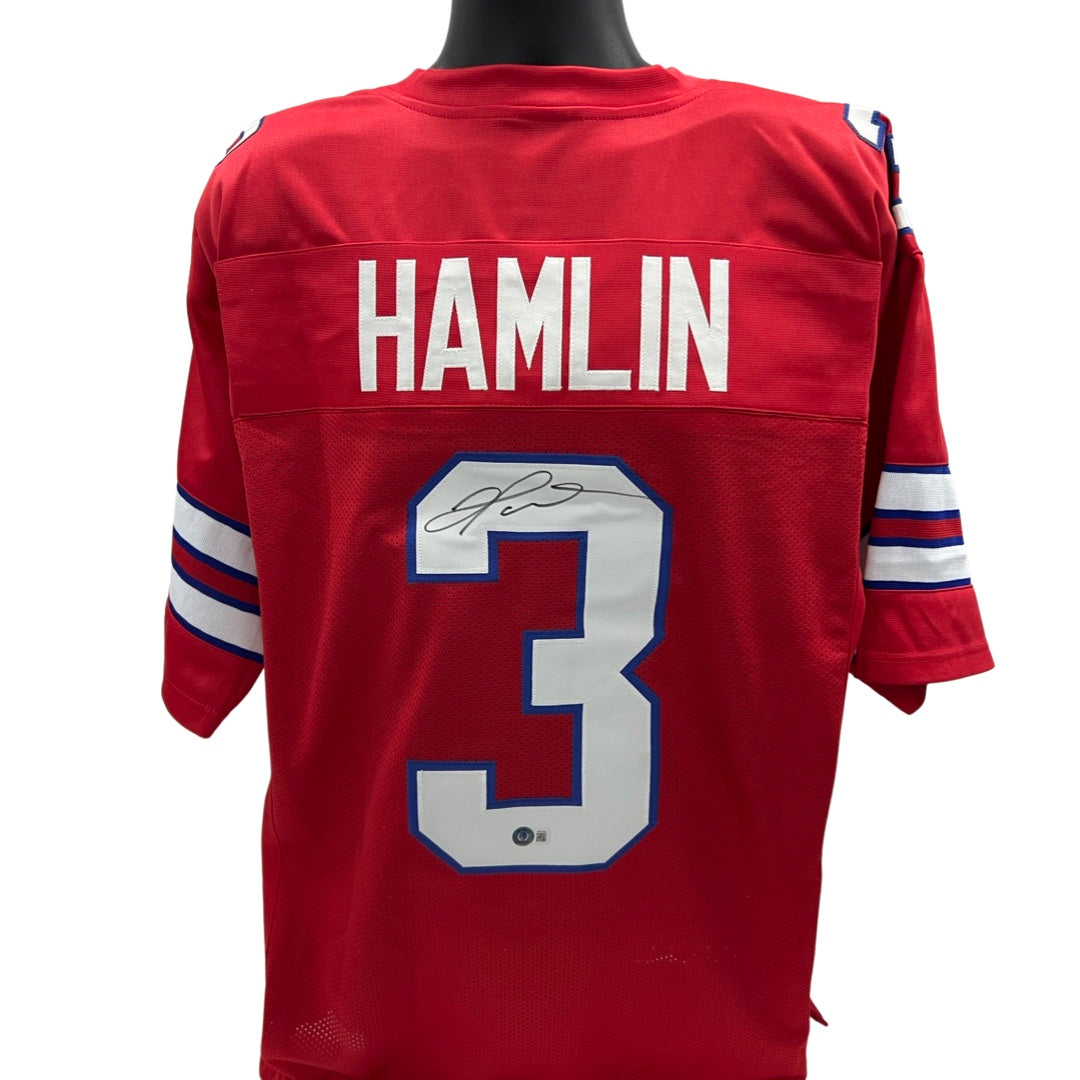 Damar Hamlin Autographed Buffalo Bills Red Jersey Beckett