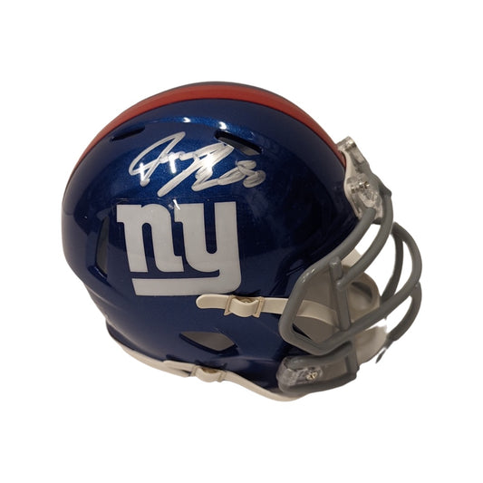 Jeremy Shockey Autographed New York Giants Speed Mini Helmet JSA