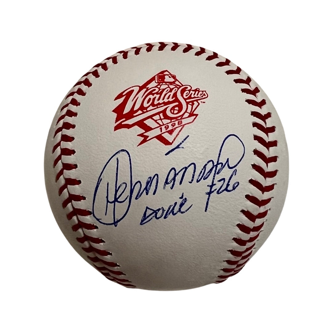 Orlando “El Duque” Hernandez Autographed New York Yankees 1998 World Series Logo Baseball Steiner CX