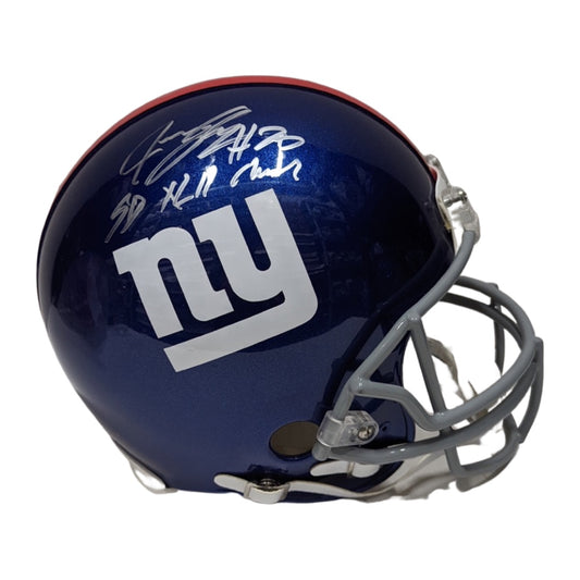 Jeremy Shockey Autographed New York Giants Proline Authentic Helmet “SB XLII Champs” Inscription JSA