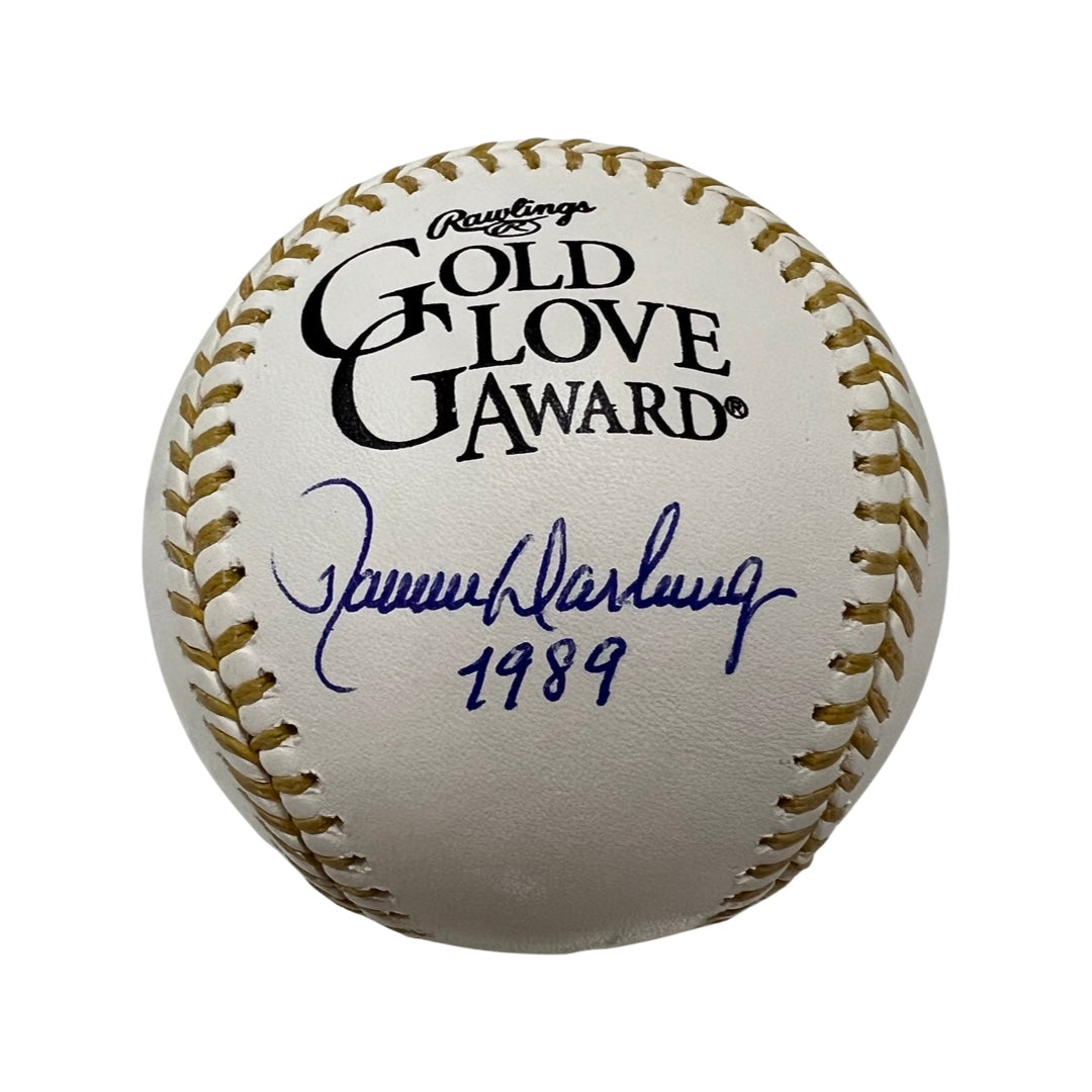 Ron Darling Autographed New York Mets Gold Glove Logo Baseball “1989” Inscription Steiner CX