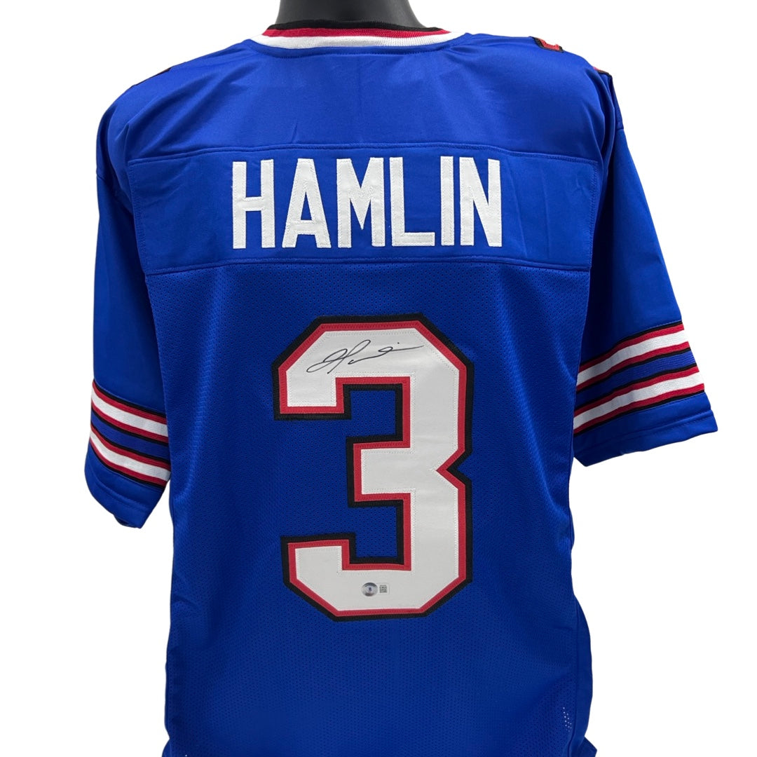 Damar Hamlin Autographed Buffalo Bills Blue Jersey Beckett