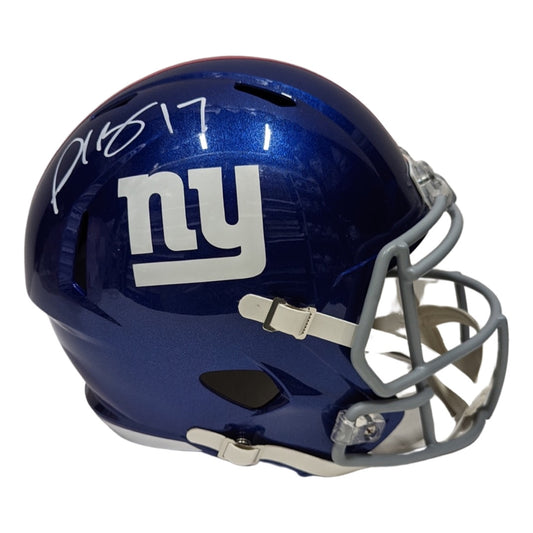 Plaxico Burress Autographed New York Giants Speed Replica Helmet Steiner CX