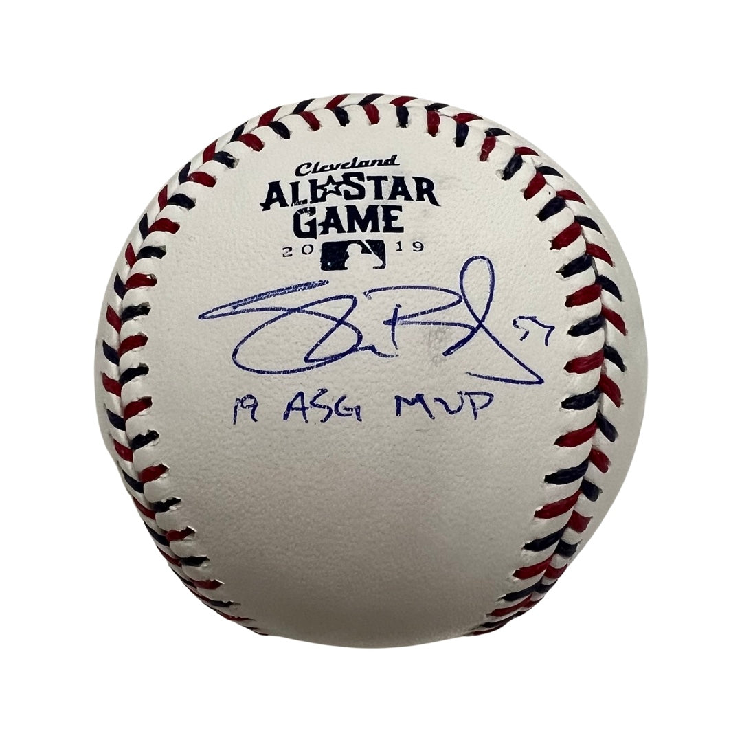 Shane Bieber Autographed Cleveland Guardians 2019 All Star Game Logo Baseball “19 ASG MVP” Inscription Beckett