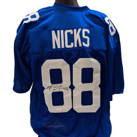 Hakeem Nicks Autographed New York Giants Blue Jersey JSA