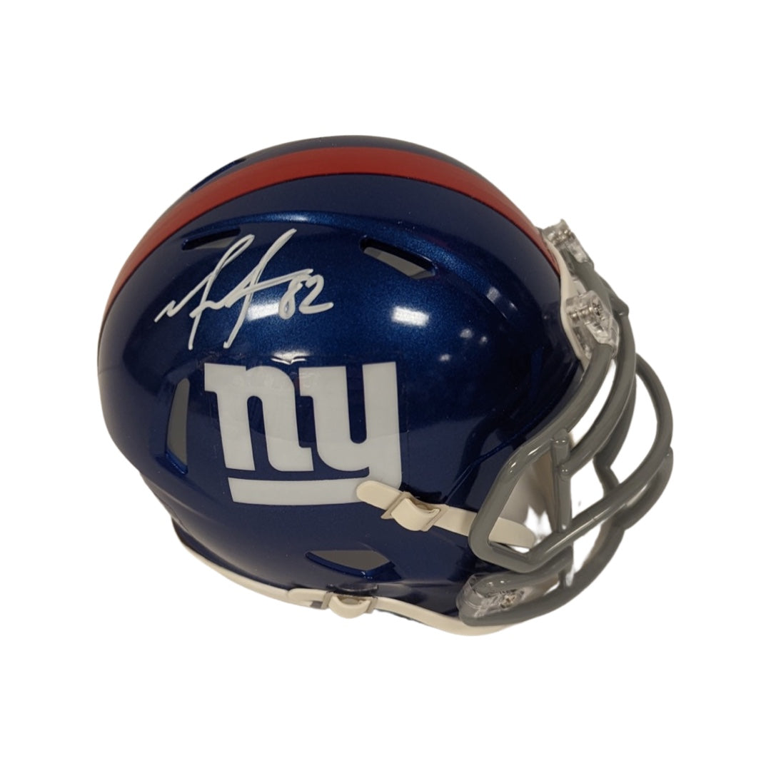 Mario Manningham Autographed New York Giants Speed Mini Helmet Steiner CX