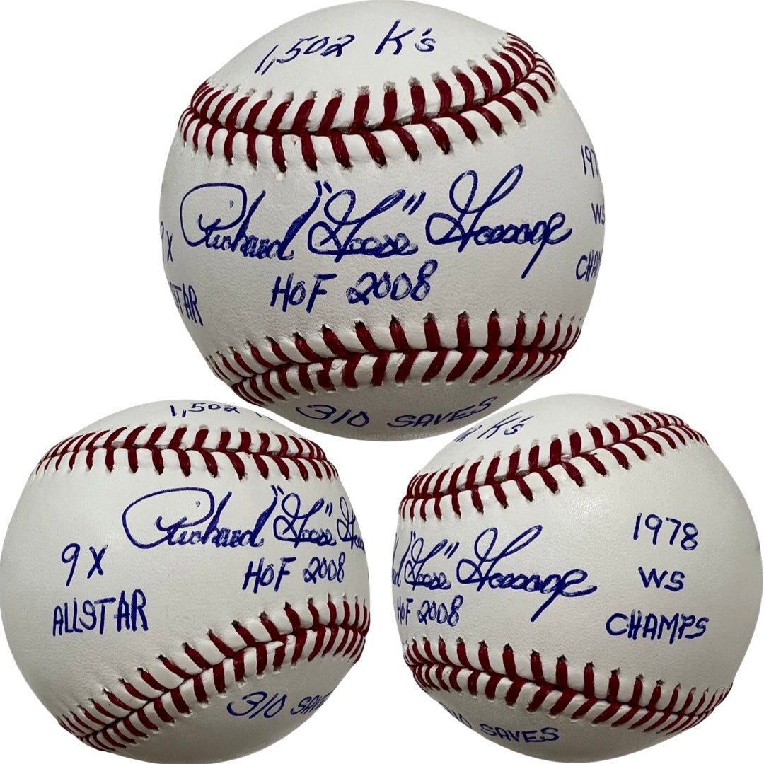 Goose Gossage Autographed New York Yankees OMLB “Richard Goose Gossage, HOF 2008, 1,502 K’s, 9x All Star, 310 Saves, 1978 WS Champs” Inscriptions JSA