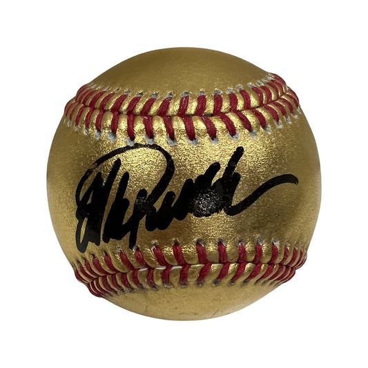 Jorge Posada Autographed New York Yankees Gold OMLB Steiner CX