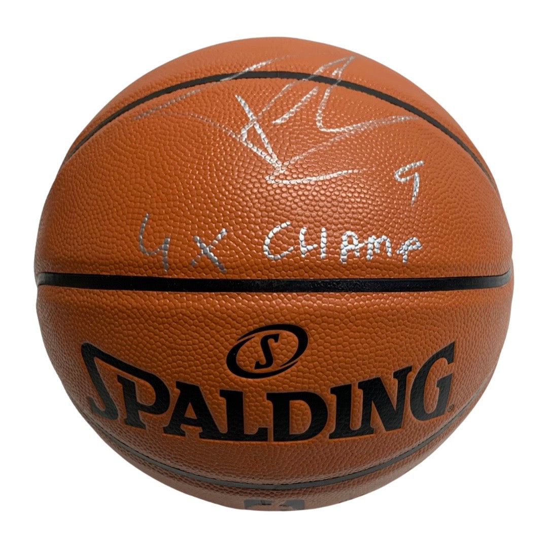 Tony Parker Autographed San Antonio Spurs Game Ball Series Basketball “4x Champ” Inscription Steiner CX