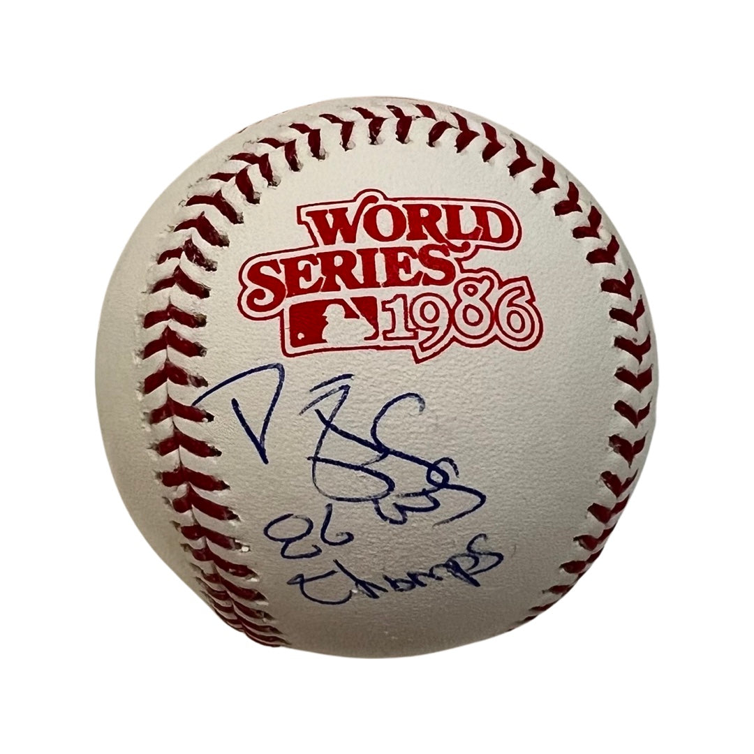 Darryl Strawberry Autographed New York Mets 1986 World Series Logo Baseball “86 WS Champs” Inscription PSA