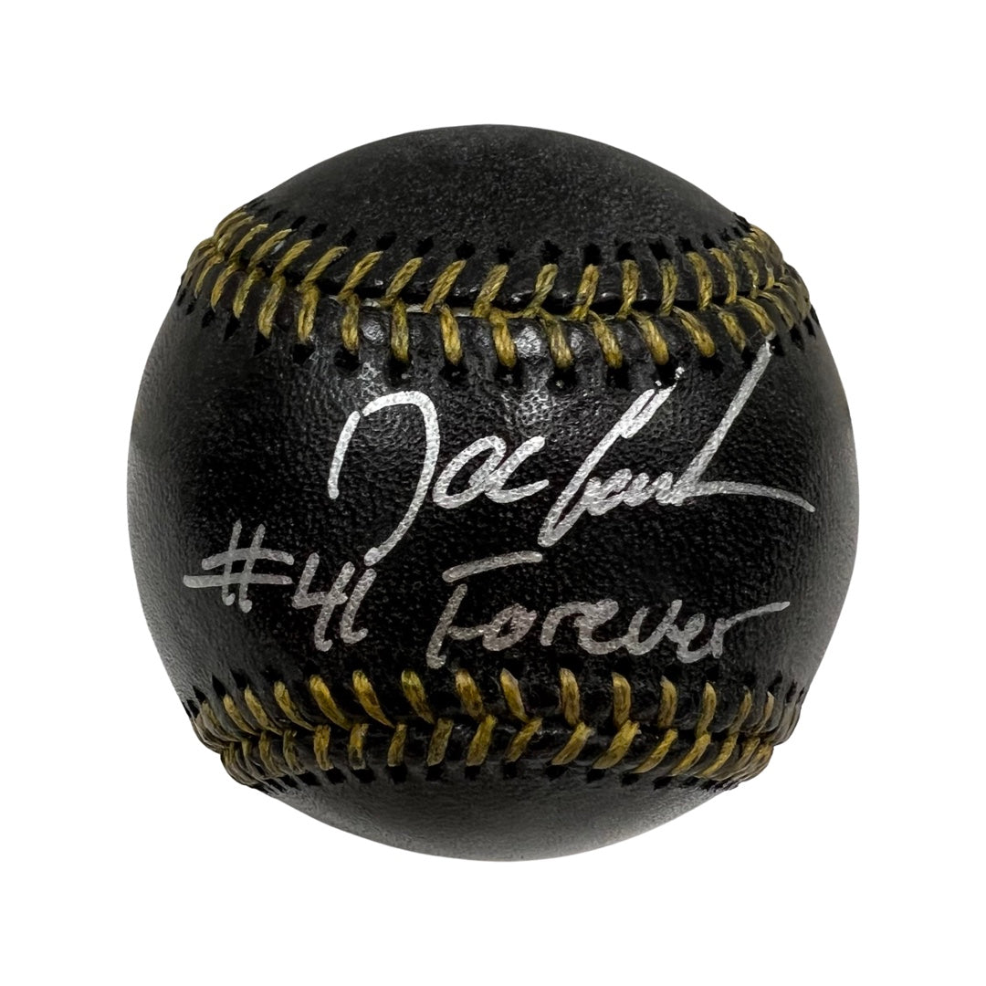 Doc Gooden Autographed New York Mets Black Leather OMLB “#41 Forever” Inscription JSA