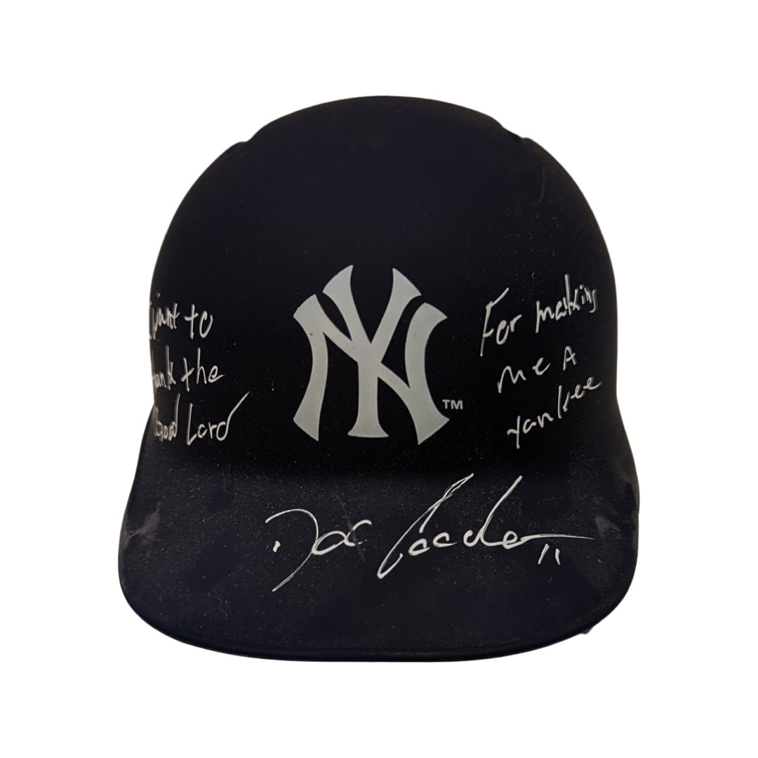Doc Gooden Autographed New York Yankees Mini Helmet “I Want to Thank the Good Lord for Making Me a Yankee” Inscription JSA