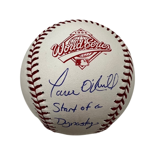Paul O’Neill Autographed New York Yankees 1996 World Series Logo Baseball “Start of a Dynasty” Inscription Steiner CX