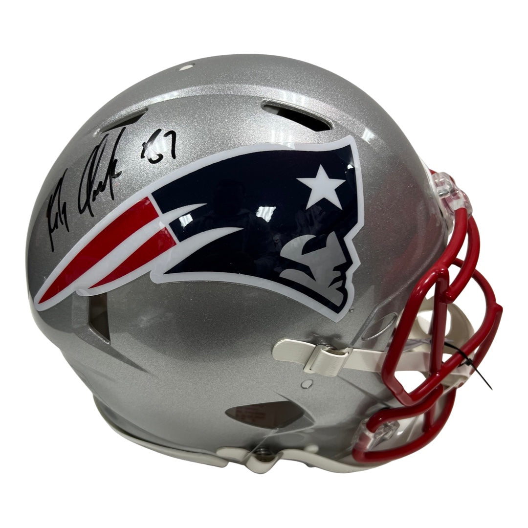 Rob Gronkowski Autographed New England Patriots Speed Authentic Helmet Radtke Sports