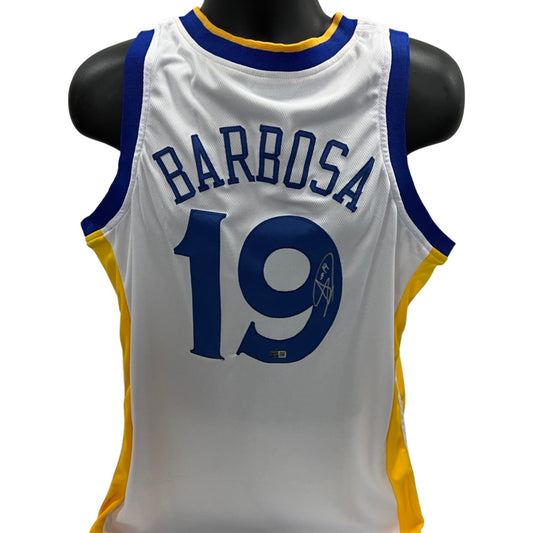 Leandro Barbosa Autographed Golden State Warriors White Jersey Steiner CX