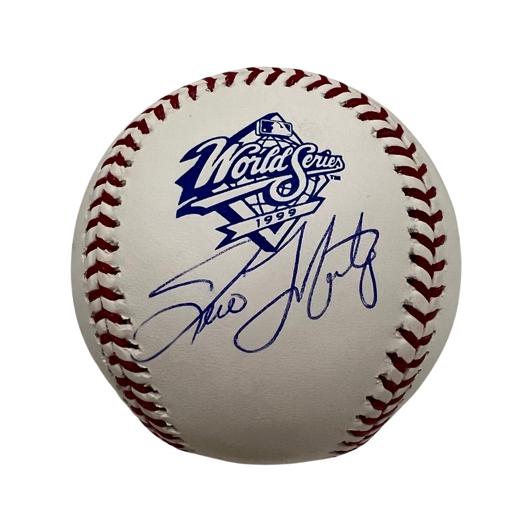 Tino Martinez Autographed New York Yankees 1999 World Series Logo Baseball JSA