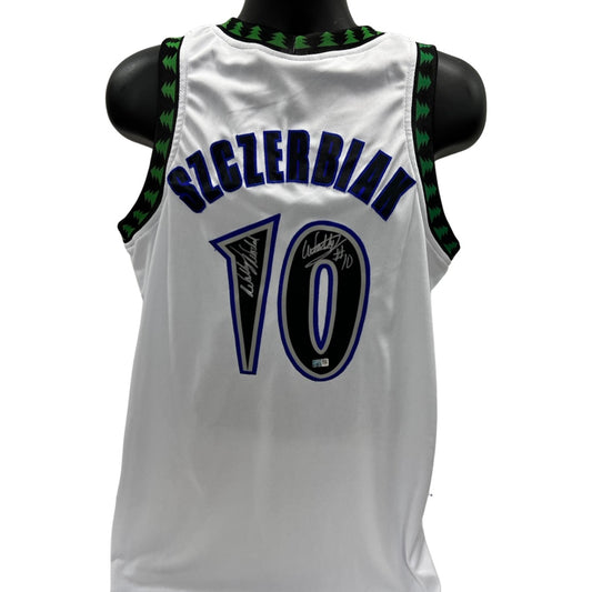 Wally Szczerbiak Autographed Minnesota Timberwolves White Jersey “Wally World” Inscription Steiner CX