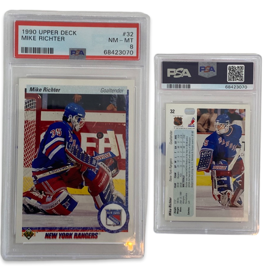 1990 Mike Richter Upper Deck #32 PSA NM MT 8