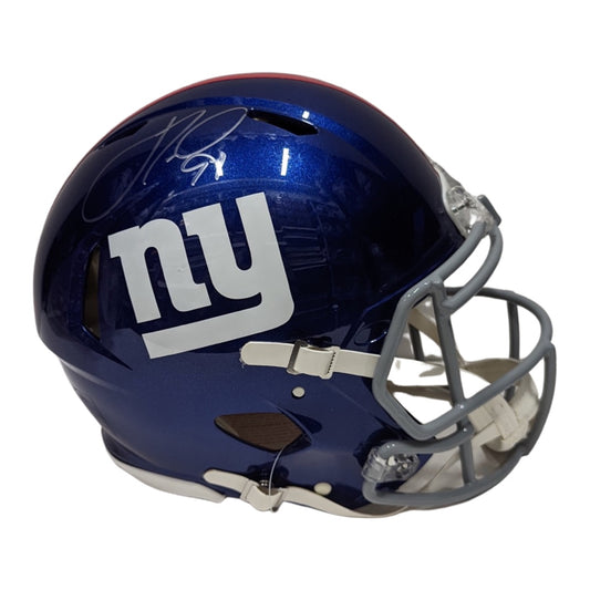 Justin Tuck Autographed New York Giants Speed Authentic Helmet JSA