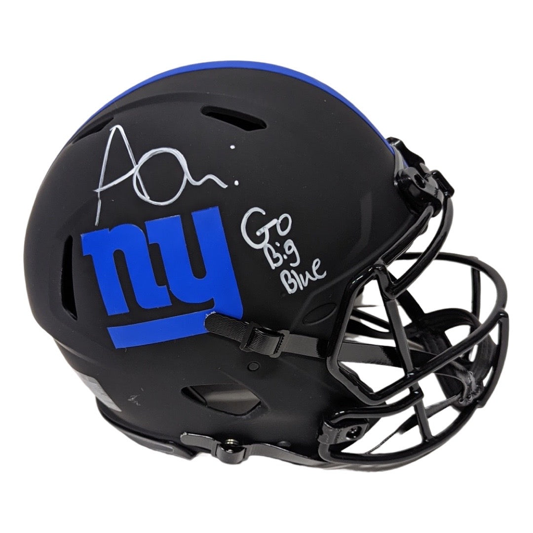 Azeez Ojulari Autographed New York Giants Eclipse Replica Helmet “Go Big Blue” Inscription Beckett