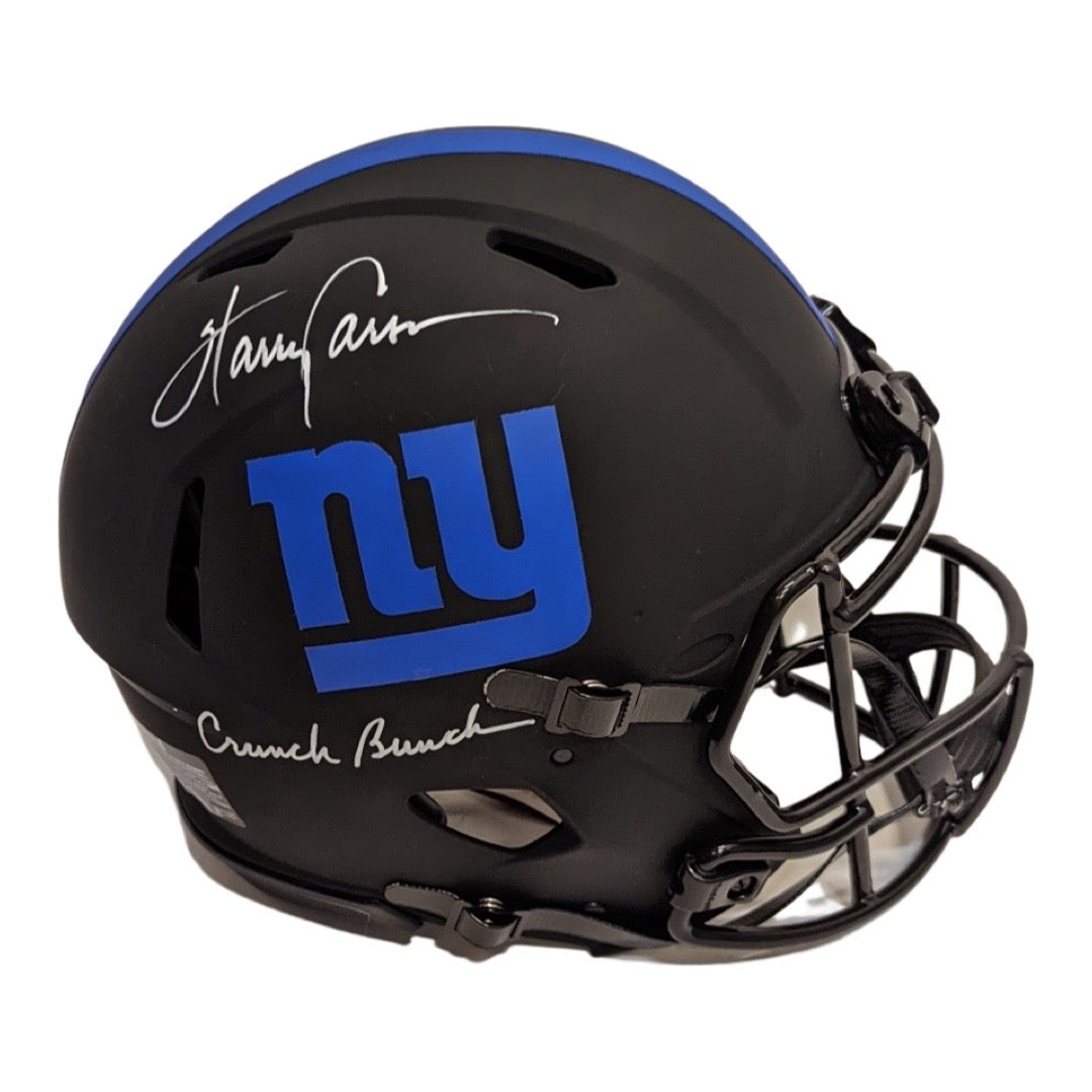 Harry Carson Autographed New York Giants Eclipse Authentic Helmet “Crunch Bunch” Inscription JSA