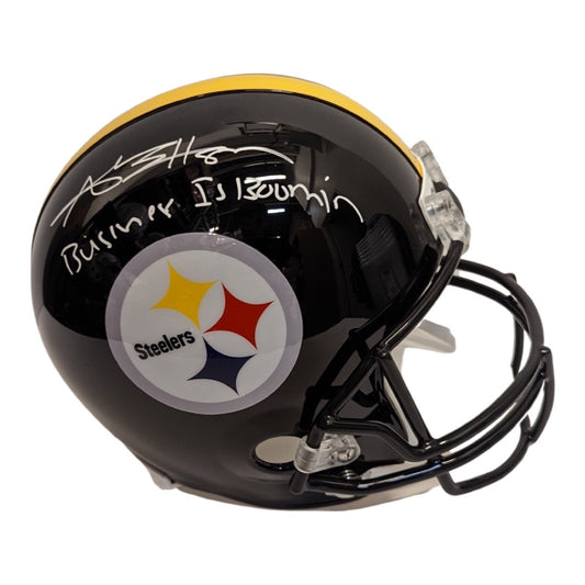 Antonio Brown Autographed Pittsburgh Steelers Proline Replica Helmet “Business is Boomin” Inscription JSA