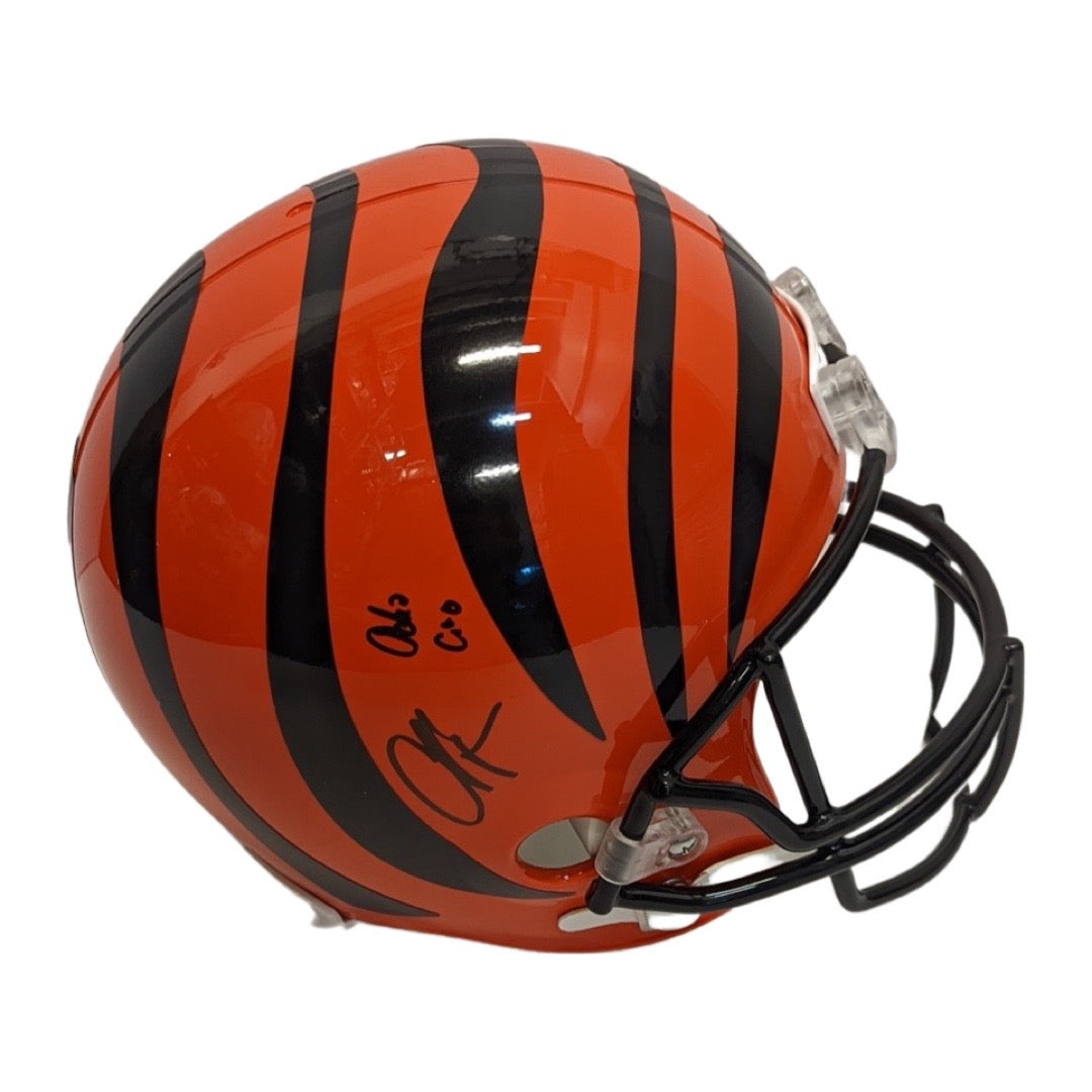 Chad Ochocinco Autographed Cincinnati Bengals Proline Replica Helmet “Ocho Cinco” Inscription JSA