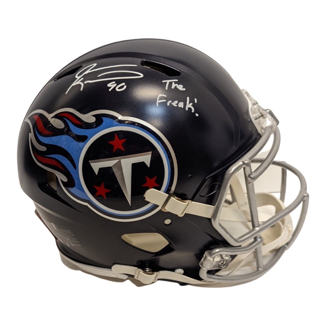 Jevon Kearse Autographed Tennessee Titans Speed Authentic Helmet “The Freak” Inscription JSA