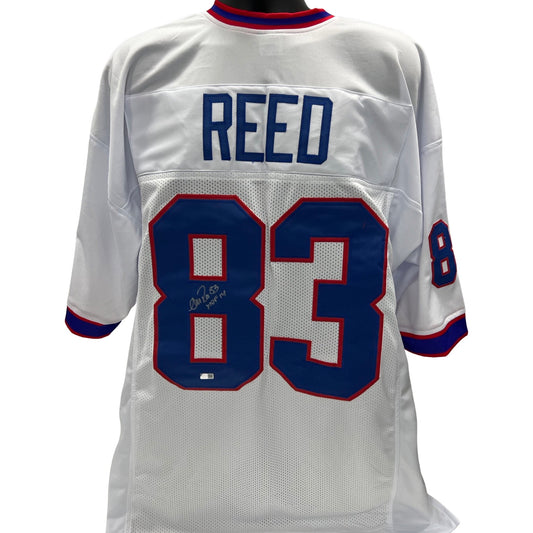 Andre Reed Autographed Buffalo Bills White Jersey “HOF 14” Inscription Steiner CX