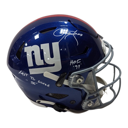 Lawrence Taylor Autographed New York Giants Speed Flex Helmet “Last to Wear 56, HOF 99” Inscriptions Steiner CX