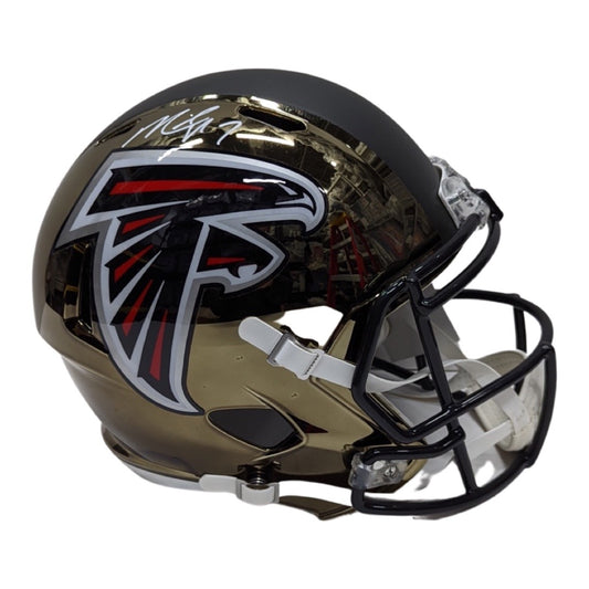 Michael Vick Autographed Atlanta Falcons Chrome Replica Helmet JSA