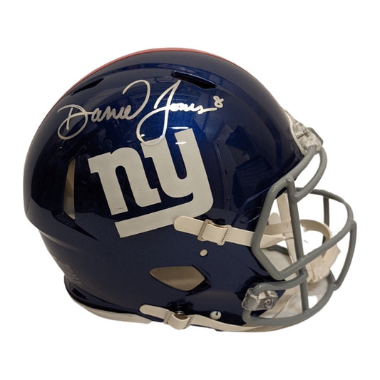 Daniel Jones Autographed New York Giants Speed Authentic Helmet Beckett