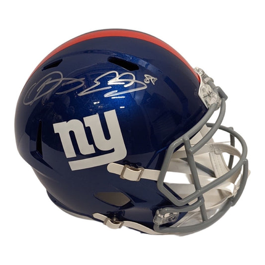 Odell Beckham Jr & Evan Engram Autographed New York Giants Speed Replica Helmet JSA