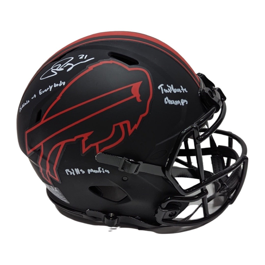Jordan Poyer Autographed Buffalo Bills Eclipse Authentic Helmet “Buffalo vs Everybody, Tailgate Champs, Bills Mafia” Inscriptions JSA