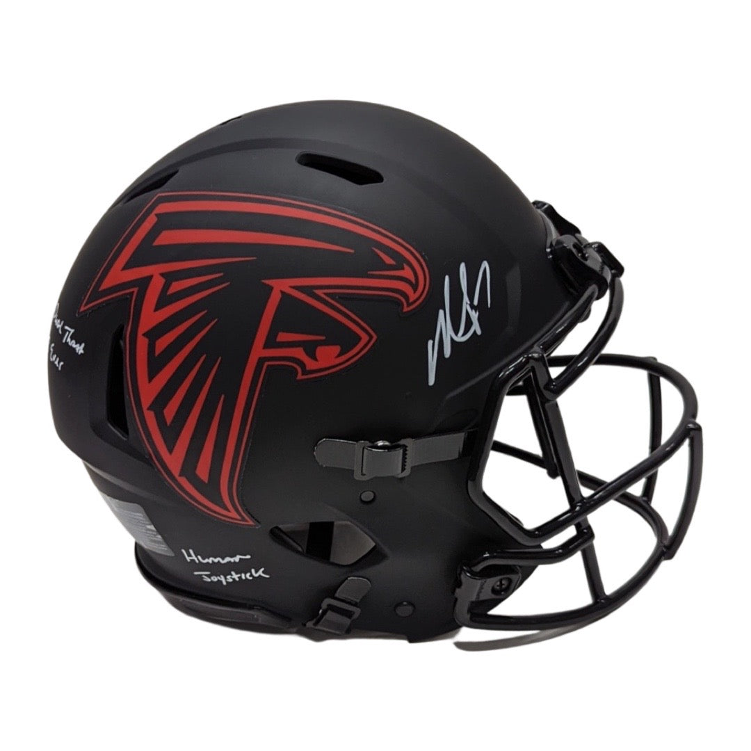 Michael Vick Autographed Atlanta Falcons Eclipse Authentic Helmet “Human Joystick, Best Dual Threat QB Ever” Inscriptions JSA
