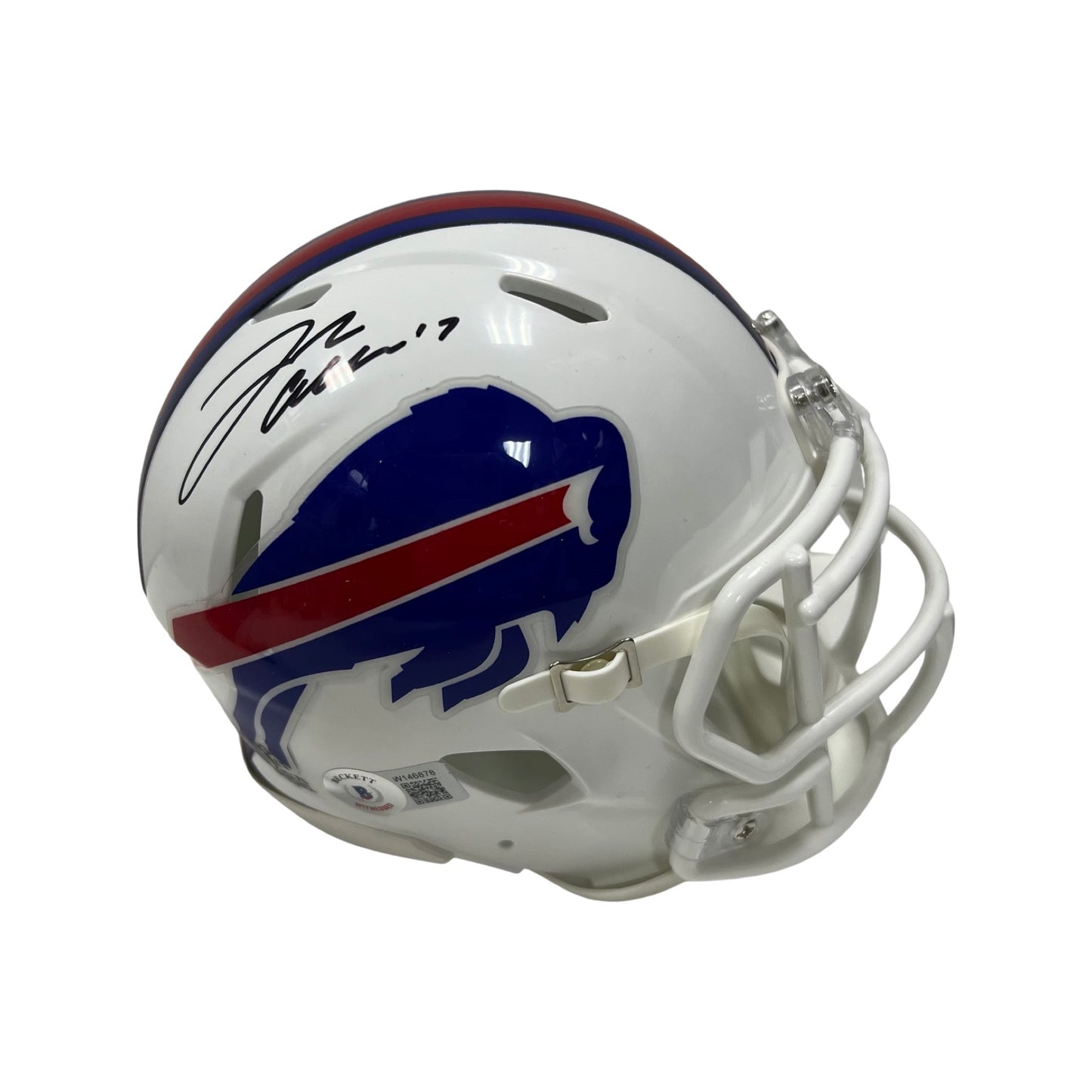 Josh Allen Autographed Buffalo Bills Speed Mini Helmet Beckett