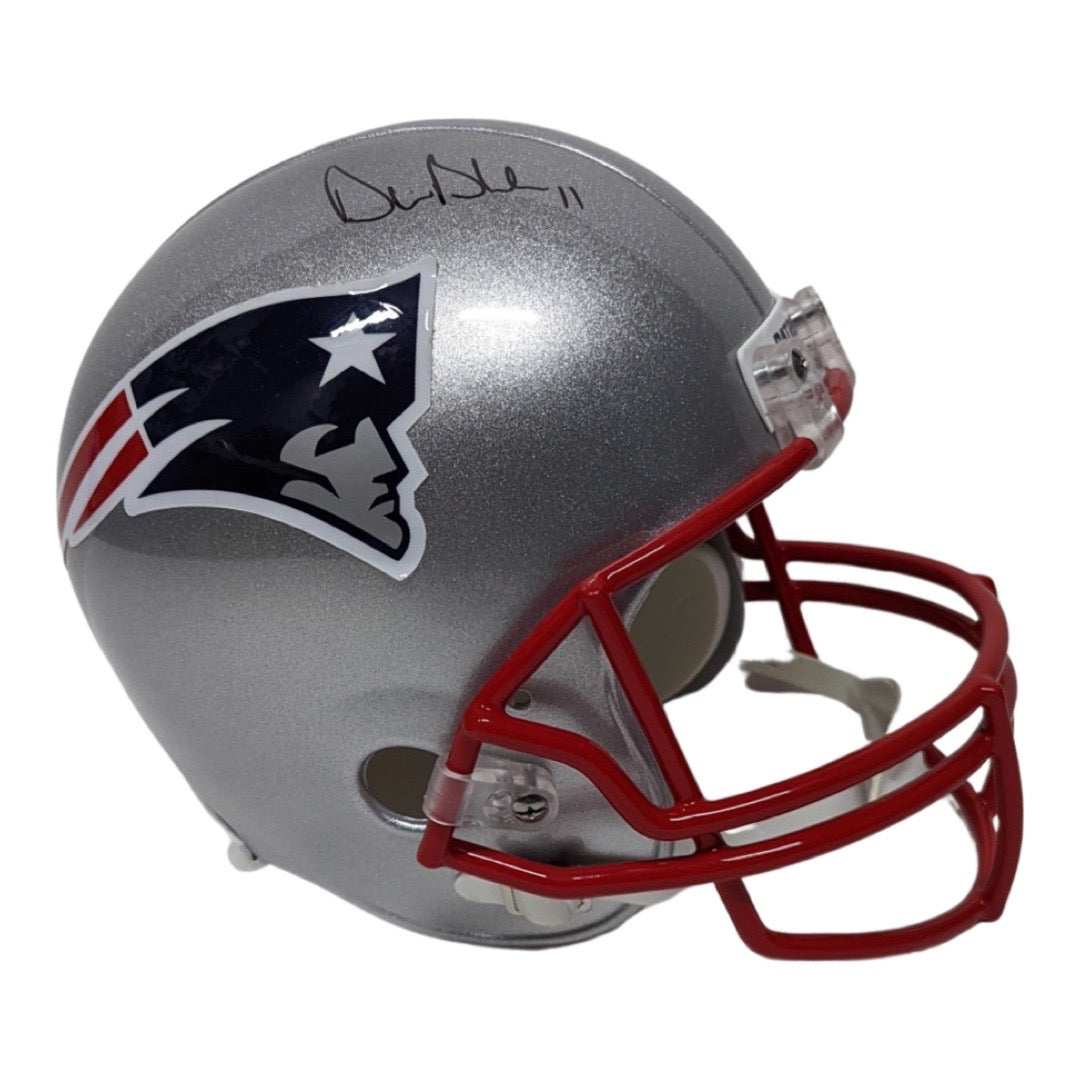 Drew Bledsoe Autographed New England Patriots Proline Replica Helmet JSA