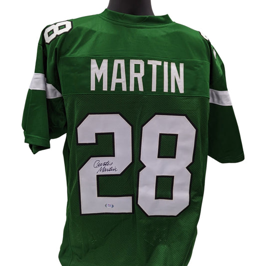 Curtis Martin Autographed New York Jets Green Jersey PSA