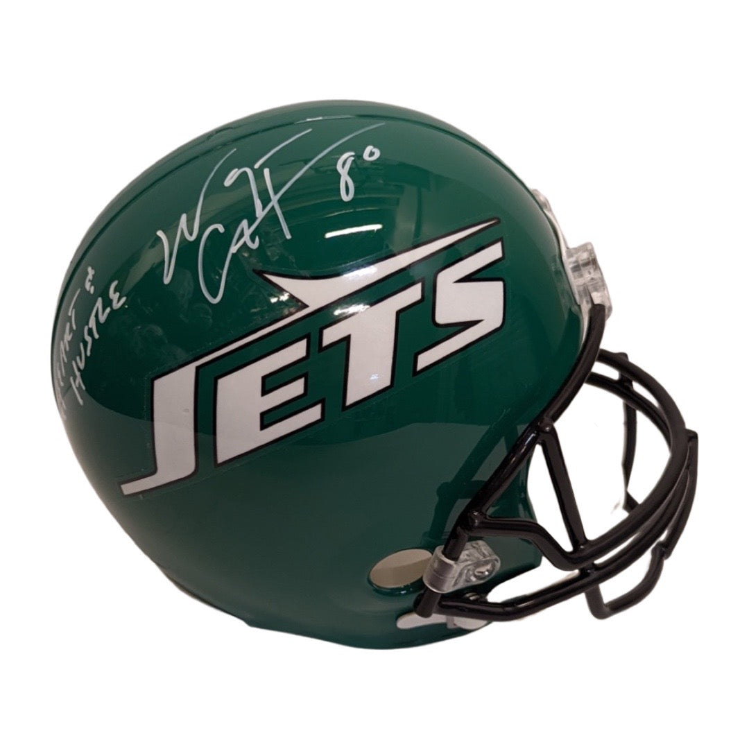 Wayne Chrebet Autographed New York Jets Proline Replica Helmet “Heart & Hustle” Inscription JSA