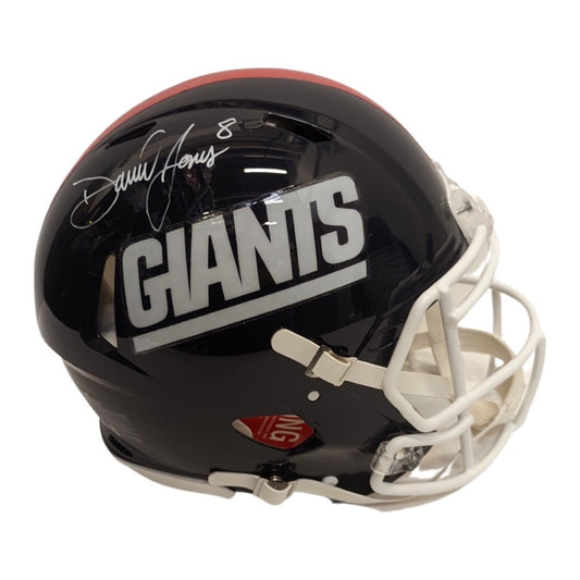 Daniel Jones Autographed New York Giants Old School Speed Authentic Helmet Steiner CX