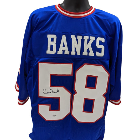 Carl Banks Autographed New York Giants Blue Jersey JSA