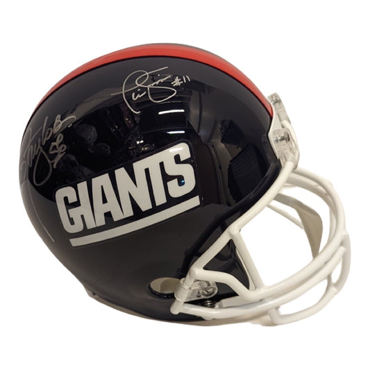 Lawrence Taylor & Phil Simms Autographed New York Giants Proline Replica Helmet JSA