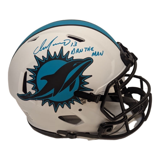 Dan Marino Autographed Miami Dolphins Lunar Eclipse Authentic Helmet “Dan the Man” Inscription JSA